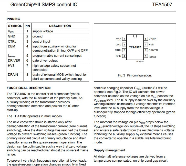 IC TEA 1507 (8PIN) DIP