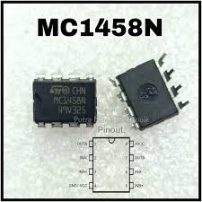IC MC1458 Dual Operational Amplifier (Op-Amp) – 8 Pin DIP